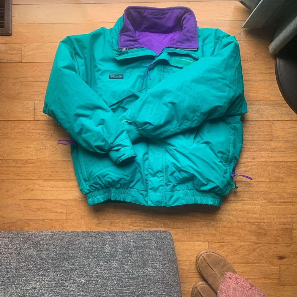 Columbia Large Teal Puffer Jacket